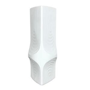 Vintage AK Kaiser MCM Op Art Deco White Biscuit Porcelain Vase Germany, 1970s